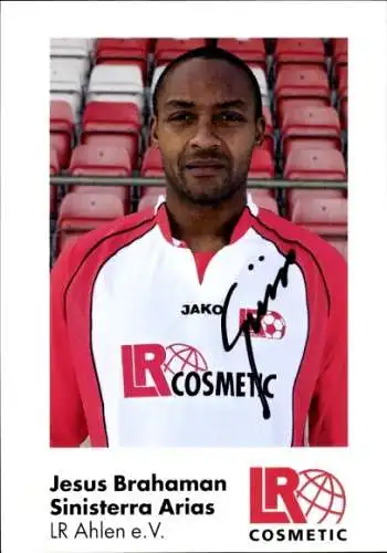 Autogrammkarte Fußballer Jesus Brahaman Sinisterra Arias, Rot Weiss Ahlen, Autogramm