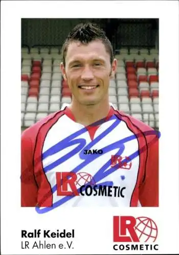Autogrammkarte Fußballer Ralf Keidel, Rot Weiss Ahlen, Autogramm