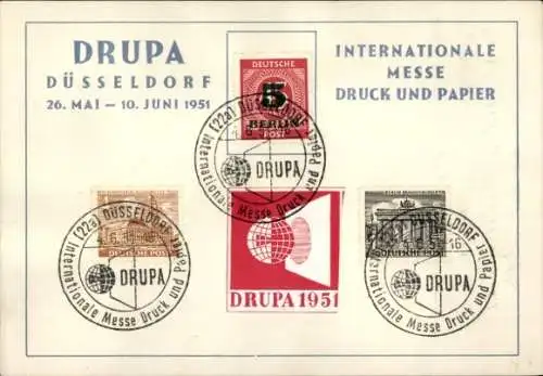 Ak Düsseldorf am Rhein, Internationale Messe Druck und Papier, DRUPA