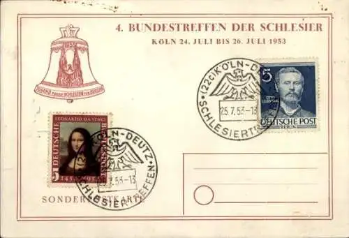 Ak Köln am Rhein, 4. Bundestreffen der Schlesier 1953