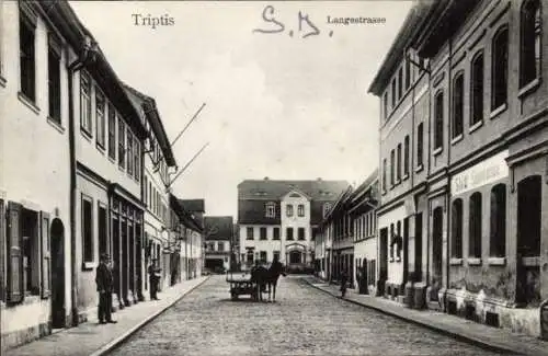 Ak Triptis in Thüringen, Langestraße, Sparkasse
