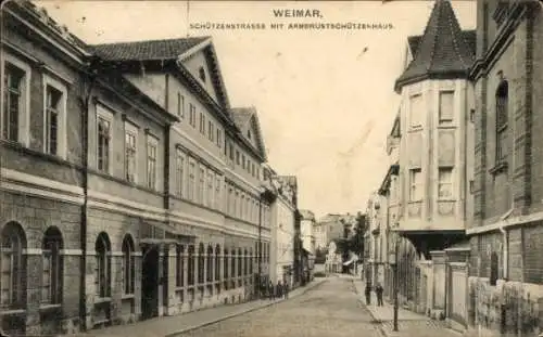 Ak Weimar in Thüringen, Schützenstraße, Armbrustschützenhaus
