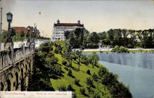 Ak Berlin Charlottenburg, Lietzensee, Park