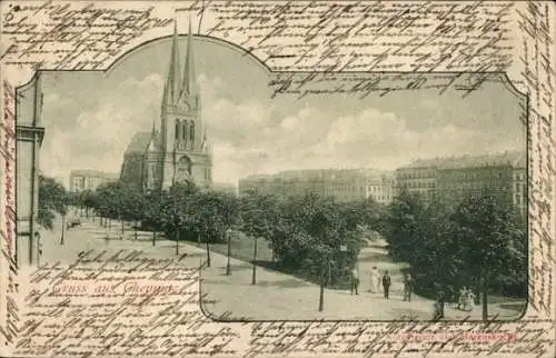 Ak Chemnitz in Sachsen, Körnerplatz, Markuskirche