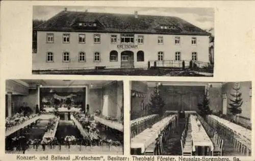 Ak Neusalza Spremberg in Sachsen, Kretscham, Konzert- und Ballsaal, Inh. Theobald Förster