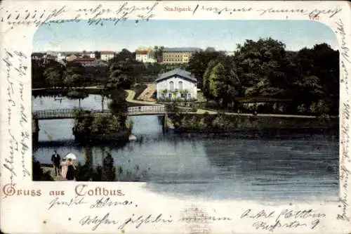 Ak Cottbus in der Niederlausitz, Stadtpark
