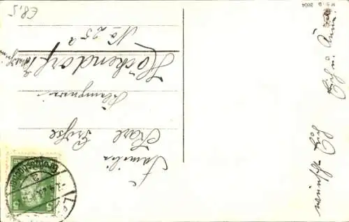 Ak Frohe Ostern, Osterhase, Ostereier, Weidenkätzchen