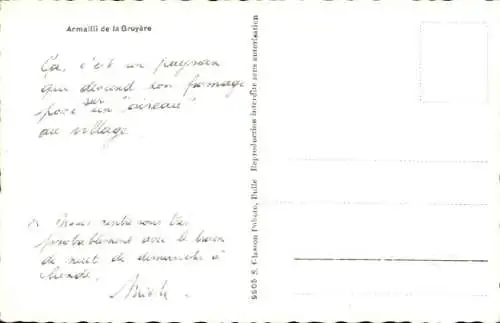 Ak Schweizer Käserträger in Tracht, Armailli de la Gruyère