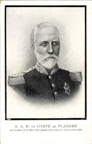 CPA S.A.R. le Comte de Flandre, Portrait