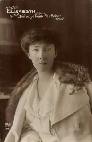 Foto Ak Königin Elisabeth von Belgien, Portrait