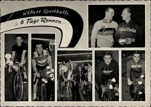 Ak 6-Tage-Rennen in der Kölner Sporthalle, Bahnradfahrer, Team Afri Cola