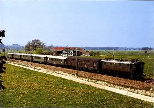 Ak Elektro-Schnellzug-Lokomotive 116 018-3, Deutsche Bundesbahn, Strecke Rosenheim - Traunstein