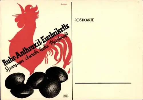 Ak Ruhr Anthrazit Eierbriketts, Sparsam durch hohe Heizkraft, Hahn