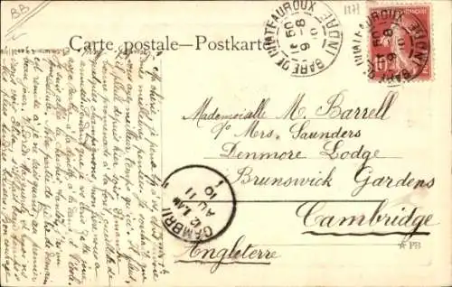 Ak Gute Freunde, Kinder mit Hasen