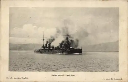 Ak französischer Schlachtkreuzer Jules Ferry