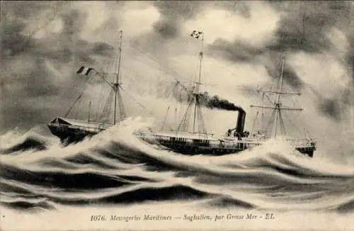 Ak Dampfer Sagbalien, Messageries Maritimes