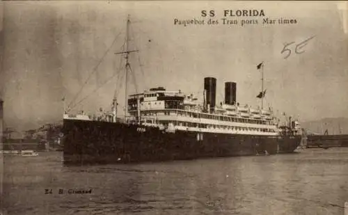 Ak Dampfer S.S. Florida, Société Générale des Transports Maritimes