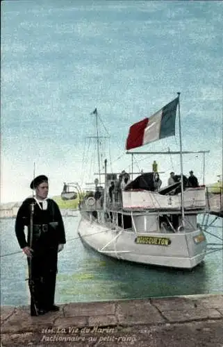 Ak Französische Marine, Matrose, Wachposten
