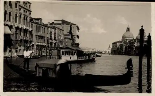 Ak Venezia Venedig Veneto, Gondel auf dem Canal Grande, Sehenswürdigkeiten, Venedig