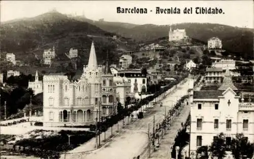 Ak Barcelona Katalonien Spanien, Avenida del Tibidabo