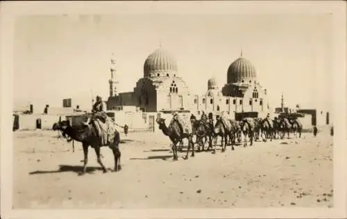 Foto Cairo Kairo Ägypten, Gräber der Kalifen, Karavane, Kamele