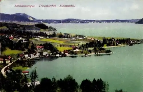Ak Traunkirchen am Traunsee Oberösterreich, Steinwinkel, Panorama
