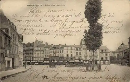 Ak Saint Denis Seine Saint Denis, Place aux Gueldres