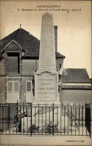 Ak Saint Clement Yonne, Gefallenendenkmal