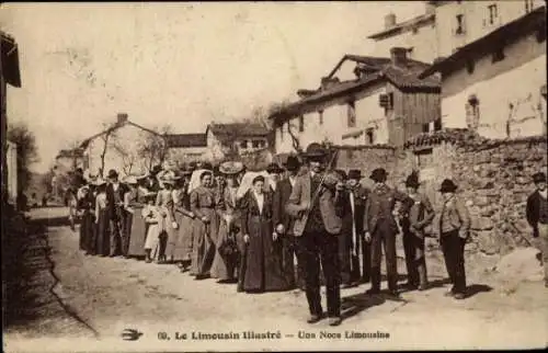 CPA Limousin Haute Vienne, une noce Limousine