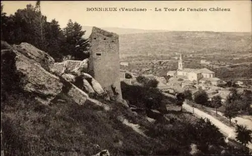 Ak Bonnieux Vaucluse, La Tour de l'ancien Chateau