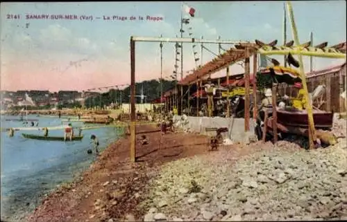 Ak Sanary sur Mer Var, La Plage de la Reppe