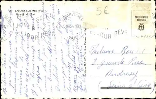 Ak Sanary sur Mer Var, Hafen