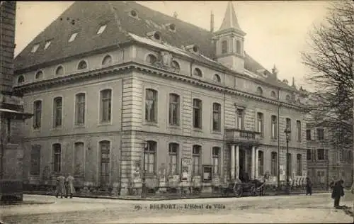 Ak Belfort Beffert Beffort Territoire de Belfort, L'Hôtel de Ville,  Architektur, Straßenansicht,