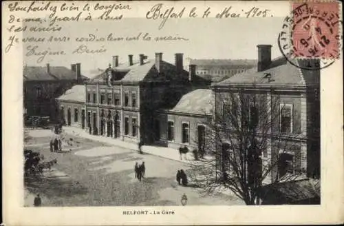Ak Belfort Beffert Beffort Territoire de Belfort, Bahnhof