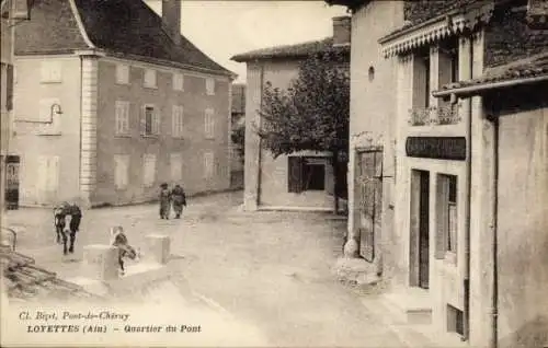 Ak Loyettes Ain, Quartier du Pont