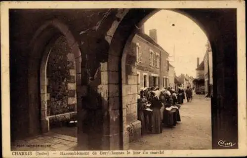 Ak Chabris Indre, Markt