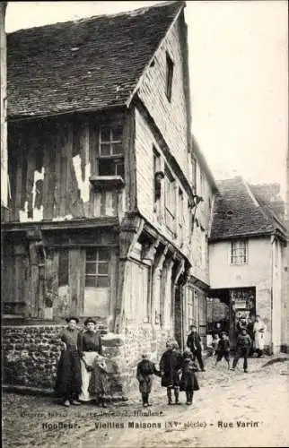 Ak Honfleur Calvados, vieilles Maisons, Rue Varin