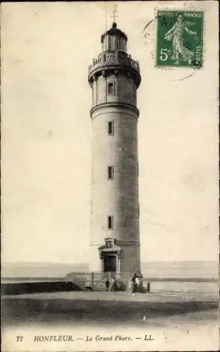 Ak Honfleur Calvados, La grand Phare