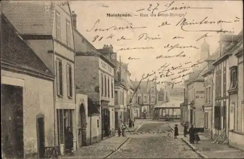 Ak Maintenon Eure et Loir, Vorderansicht einer Straße,  Architektur, kleine Geschäfte