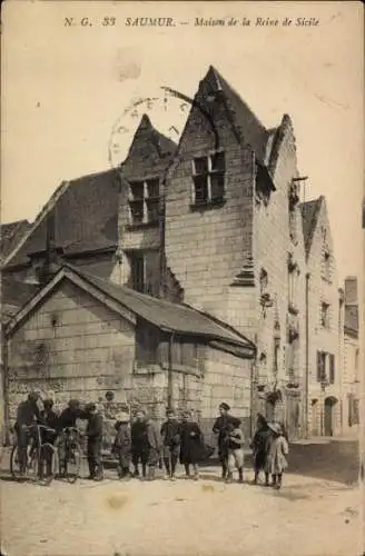 CPA Saumur Maine et Loire, Maison de la Reine de Sicile