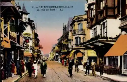 CPA Le Touquet Paris Plage Pas de Calais, La Rue de Paris