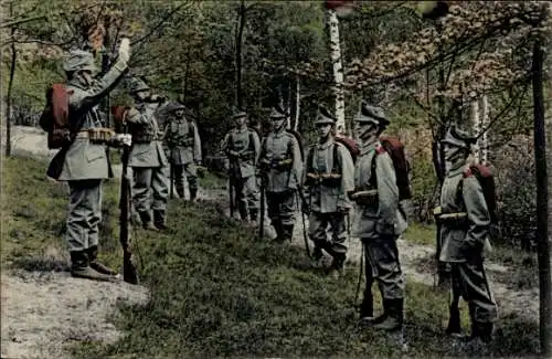 Ak Königlich Sächs. Schützen-Füsilier-Regiment Prinz Georg Nr. 108, Felduniform