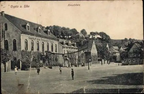 Ak Copitz Pirna in Sachsen, Hauptplatz