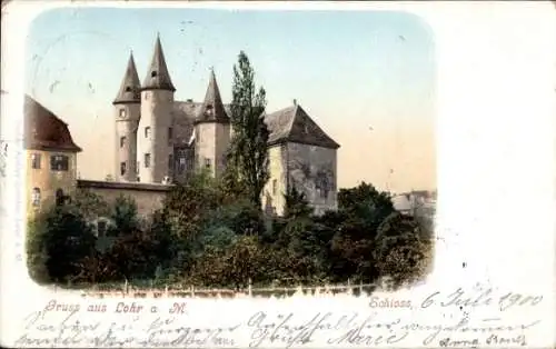 Ak Lohr am Main Unterfranken, Schloss