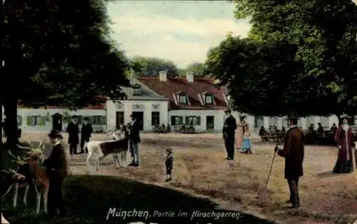 Ak München, Partie im Hirschgarten