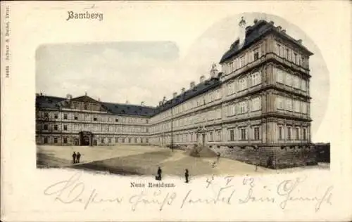 Ak Bamberg, Blick auf das neue Residenz Haus