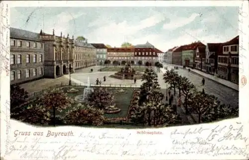 Ak Bayreuth in Oberfranken, Schlossplatz