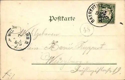 Ak Bayreuth in Oberfranken, Schlossplatz