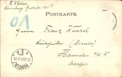 Ak Lüneburg in Niedersachsen, Historische Häuser, Innenhof, Mittelalterliche Atmosphäre