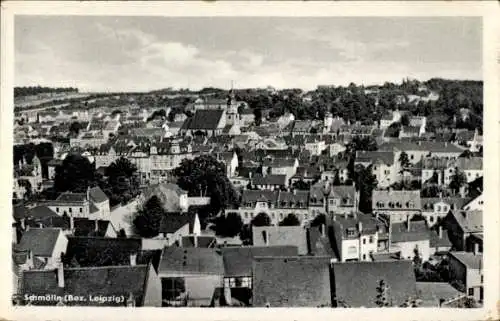 Ak Schmölln in Thüringen, Panorama der Stadt  viele Häuser und ein Kirchturm